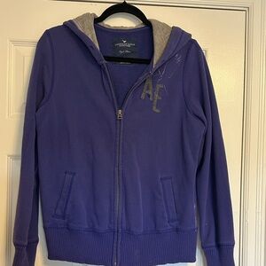✨ VINTAGE Y2K American Eagle Purple Full-Zip Hoodie ✨